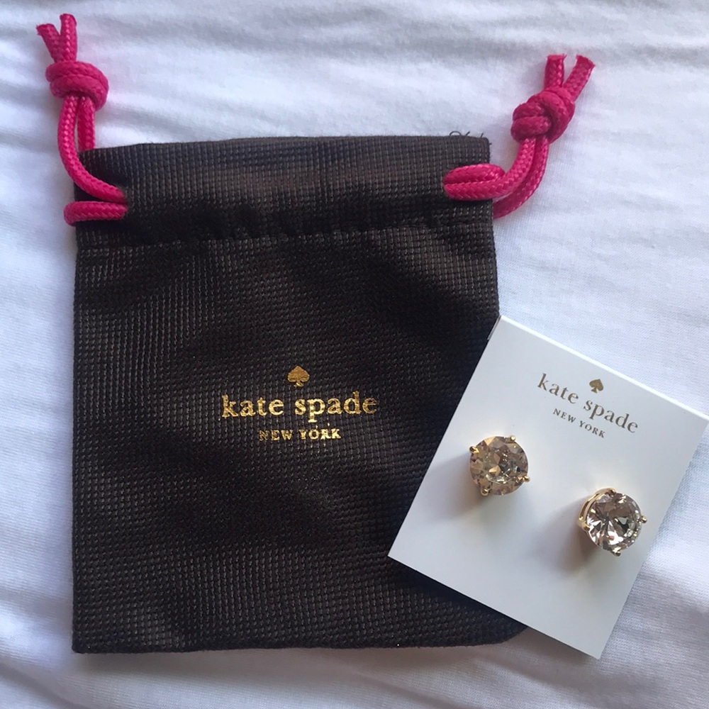 Clear Kate Spade Gumdrop earrings